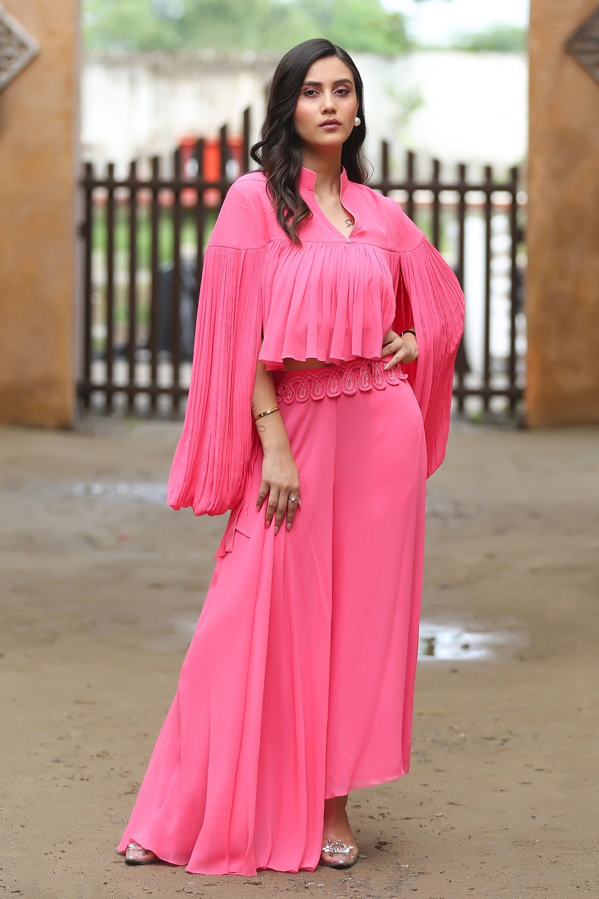 Buy Georgette Flowy Top & Palazzo by Payal Dawar for women online at ScrollnShops